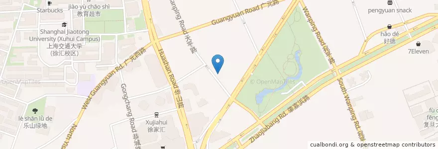 Mapa de ubicacion de 巾帼园三层 en China, Shanghai, 徐汇区.