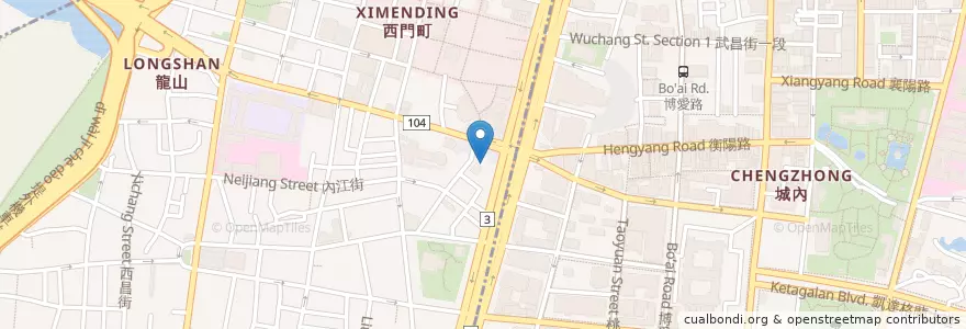 Mapa de ubicacion de Shiryouko Studio en تايوان, تايبيه الجديدة, تايبيه, 萬華區.