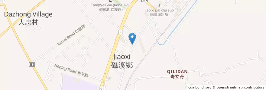 Mapa de ubicacion de 滿意樓海鮮樓 en تایوان, 臺灣省, 宜蘭縣, 礁溪鄉.