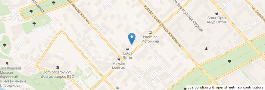 Mapa de ubicacion de Блин Chick en روسیه, Дальневосточный Федеральный Округ, Хабаровский Край, Городской Округ Хабаровск.