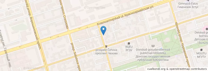 Mapa de ubicacion de Стоматология en Rusland, Zuidelijk Federaal District, Oblast Rostov, Городской Округ Ростов-На-Дону.