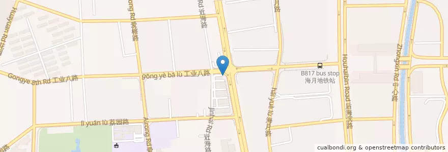 Mapa de ubicacion de 半岛花园 en 中国, 广东省, 深圳市, 南山区, 招商街道.