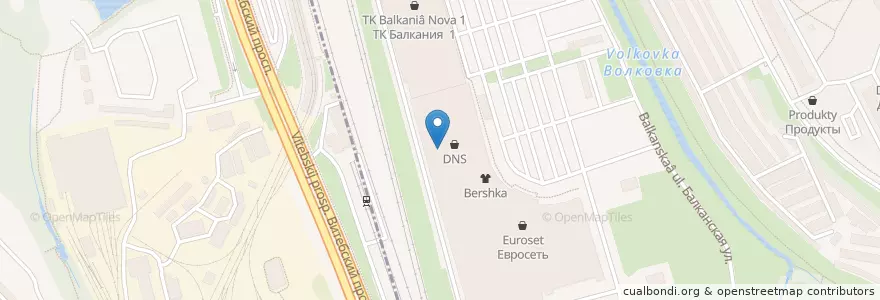 Mapa de ubicacion de Аль Шарк en Russia, Northwestern Federal District, Leningrad Oblast, Saint Petersburg, Фрунзенский Район, Балканский Округ.
