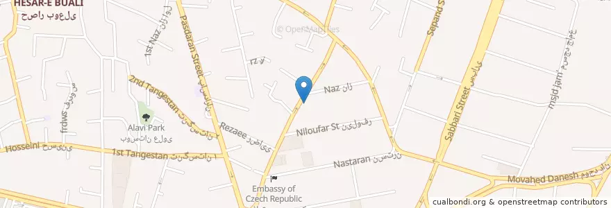 Mapa de ubicacion de رستوران نرگس en 伊朗, 德黑兰, شهرستان شمیرانات, 德黑蘭, بخش رودبار قصران.