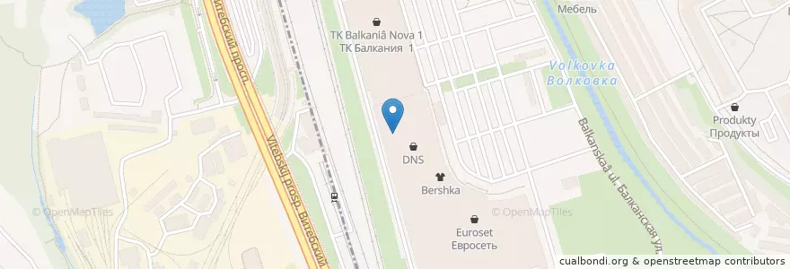 Mapa de ubicacion de Hesburger en Russia, Northwestern Federal District, Leningrad Oblast, Saint Petersburg, Фрунзенский Район, Балканский Округ.