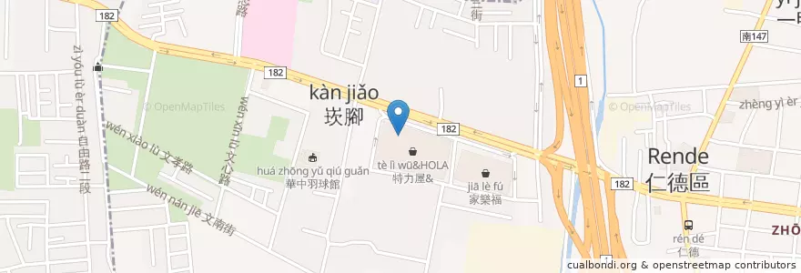 Mapa de ubicacion de 石二鍋 en 臺灣, 臺南市, 仁德區.