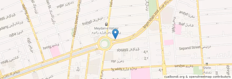 Mapa de ubicacion de بانک شهر en ایران, استان تهران, شهرستان تهران, تهران, بخش مرکزی شهرستان تهران.