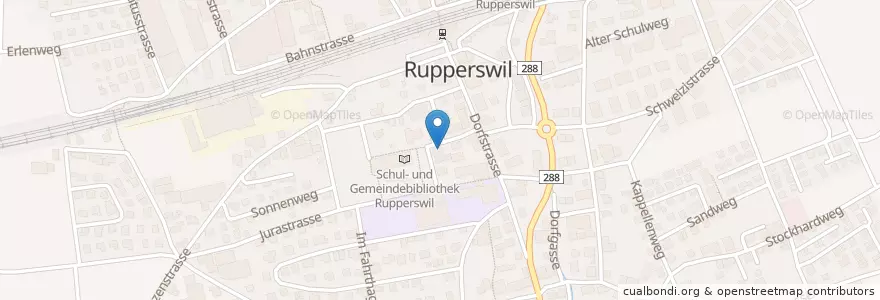 Mapa de ubicacion de Postfinance en Швейцария, Аргау, Bezirk Lenzburg, Rupperswil.