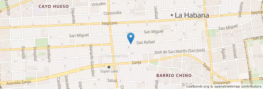 Mapa de ubicacion de Mercado San Rafael en Куба, Гавана, Centro Habana.