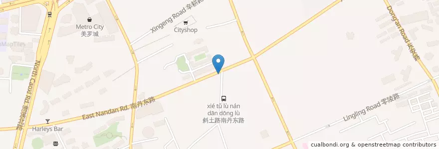 Mapa de ubicacion de Starbucks en 중국, 상하이, 쉬후이구.