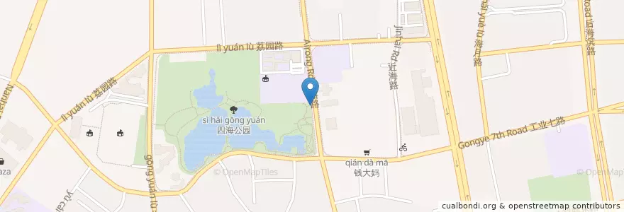 Mapa de ubicacion de SK四海公园东门 en Китай, Гуандун, Шэньчжэнь, Наньшань, 招商街道.