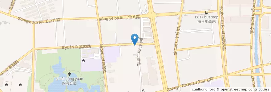 Mapa de ubicacion de 文竹园社区健康服务中心 en 中国, 广东省, 深圳市, 南山区, 招商街道.