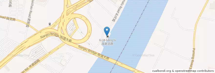 Mapa de ubicacion de 陆家浜路 en Chine, Shanghai, District De Pudong.