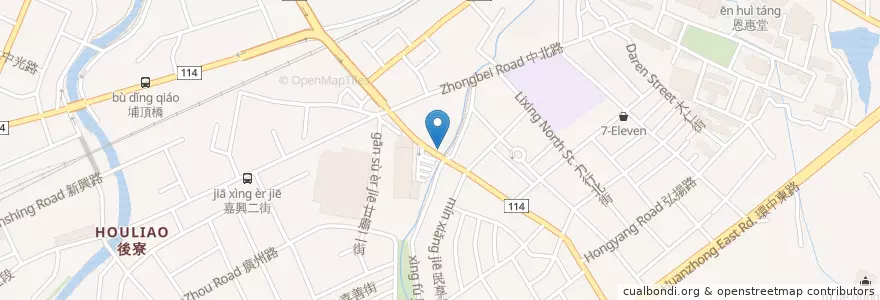Mapa de ubicacion de 湯品美味鍋-中原店 en Taïwan, Taoyuan, District De Zhongli.