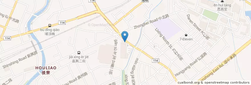 Mapa de ubicacion de Sukiya en Tayvan, 桃園市, 中壢區.