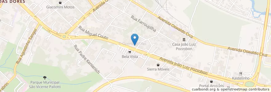Mapa de ubicacion de Parador Cervejeiro en البَرَازِيل, المنطقة الجنوبية, ريو غراندي دو سول, Região Geográfica Intermediária De Santa Maria, Região Geográfica Imediata De Santa Maria, Santa Maria.