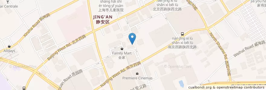 Mapa de ubicacion de The Spot's en China, Shanghai, Jing'an.
