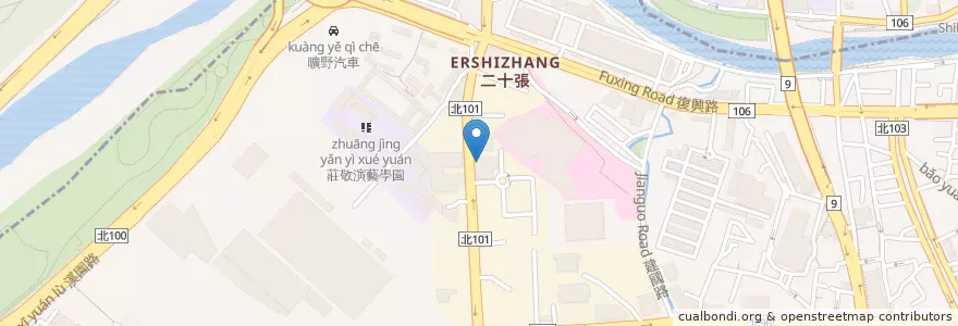 Mapa de ubicacion de 國泰世華商業銀行 en Taiwán, Nuevo Taipéi, 新店區.