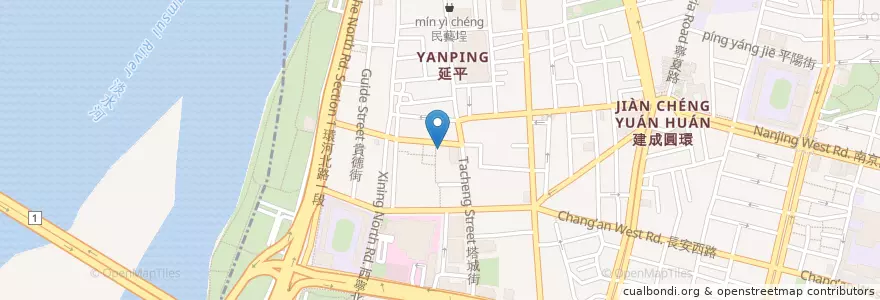 Mapa de ubicacion de 臺灣銀行 en 타이완, 신베이 시, 타이베이시.