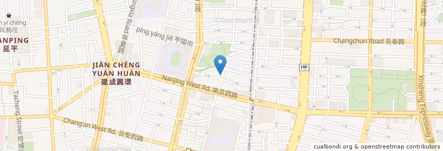 Mapa de ubicacion de 赤峰小吃鋪 en 台湾, 新北市, 台北市, 大同区.