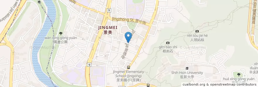 Mapa de ubicacion de 銅板美食涼麵王 en Taiwan, 新北市, Taipé, 文山區.