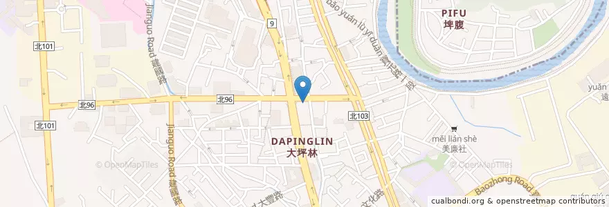 Mapa de ubicacion de 30 Thirty Cafe en Taiwan, Neu-Taipeh, Xindian.