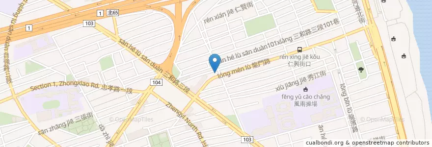 Mapa de ubicacion de 麥當勞 en 타이완, 신베이 시.