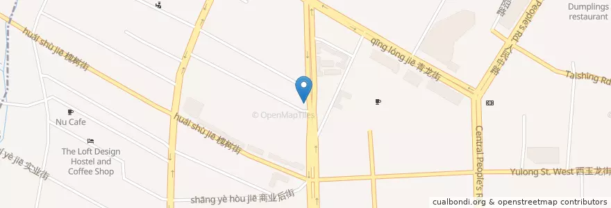 Mapa de ubicacion de 十二桥包子十二桥街 en China, Sichuan, 成都市, 青羊区, 少城街道.
