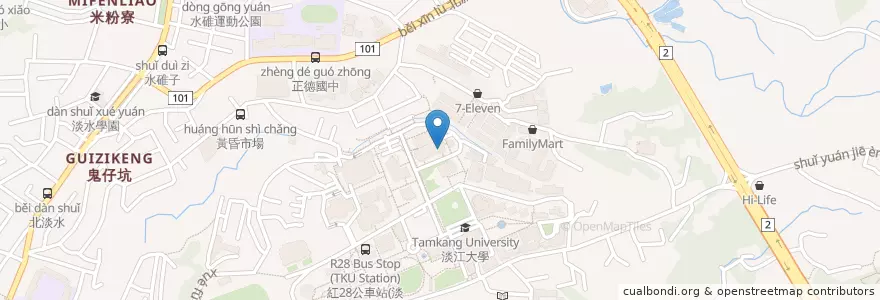 Mapa de ubicacion de 視障資源中心 (B125) en 台湾, 新北市, 淡水区.