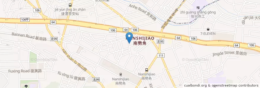 Mapa de ubicacion de 青聖宮 en تايوان, تايبيه الجديدة, 中和區.