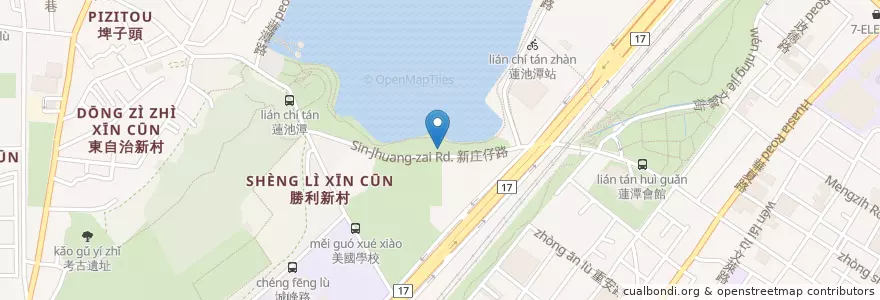 Mapa de ubicacion de 崴奇池畔餐廳 en Тайвань, Гаосюн, 左營區.