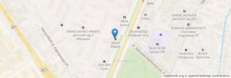 Mapa de ubicacion de Марио en ロシア, 沿ヴォルガ連邦管区, ニジニ・ノヴゴロド州, ニジニ・ノヴゴロド管区.