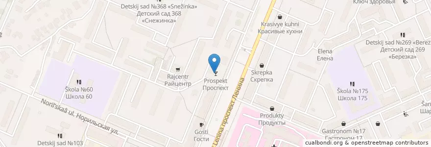 Mapa de ubicacion de Проспект en ロシア, 沿ヴォルガ連邦管区, ニジニ・ノヴゴロド州, ニジニ・ノヴゴロド管区.