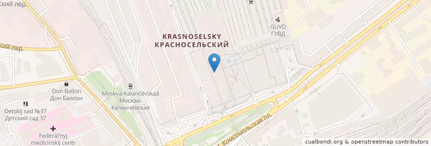 Mapa de ubicacion de Costa en روسيا, Центральный Федеральный Округ, Москва, Центральный Административный Округ, Красносельский Район.
