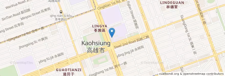 Mapa de ubicacion de 復華中學圖書館 en تايوان, كاوهسيونغ, 苓雅區.