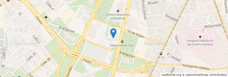 Mapa de ubicacion de Oficina Central de Correos de Cuba en 古巴, La Habana.