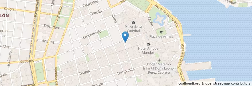 Mapa de ubicacion de Estacionamiento de bicicletas en 쿠바, La Habana, La Habana Vieja.