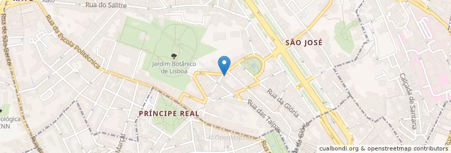 Mapa de ubicacion de Jardim dos Sentidos en Portekiz, Área Metropolitana De Lisboa, Lisboa, Grande Lisboa, Lizbon, Santo António.