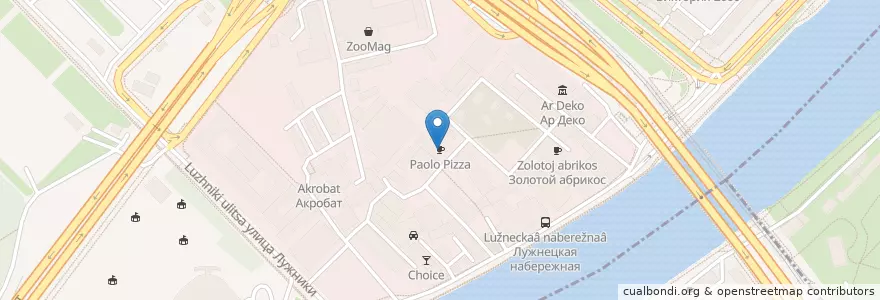 Mapa de ubicacion de Paolo Pizza en ロシア, 中央連邦管区, モスクワ.