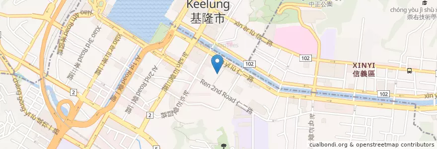 Mapa de ubicacion de 葉子咖啡 en Taiwan, 臺灣省, 基隆市, 仁愛區.