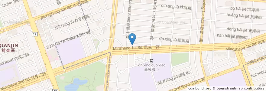 Mapa de ubicacion de 小蘇蘇素人早午餐 en تايوان, كاوهسيونغ, 新興區.