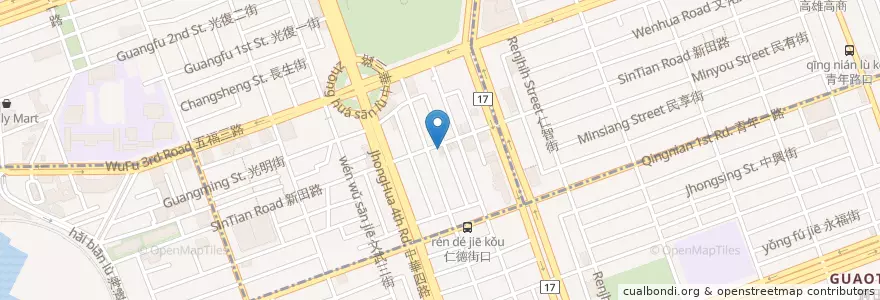 Mapa de ubicacion de always a+咖啡館 en 臺灣, 高雄市, 前金區.