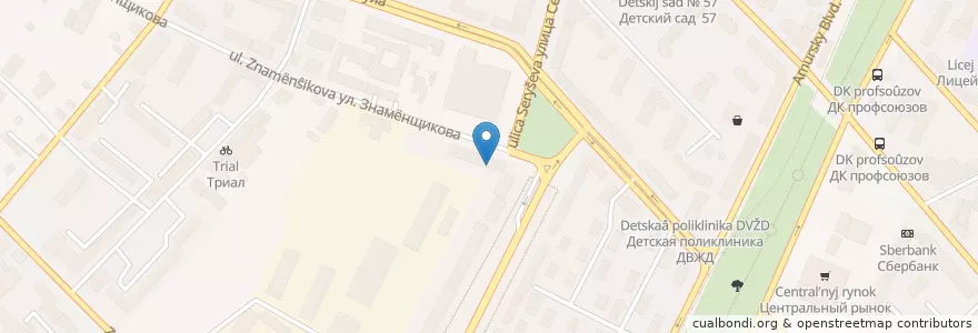 Mapa de ubicacion de новая аптека en 俄罗斯/俄羅斯, 远东联邦管区, 哈巴罗夫斯克边疆区, 伯力市.