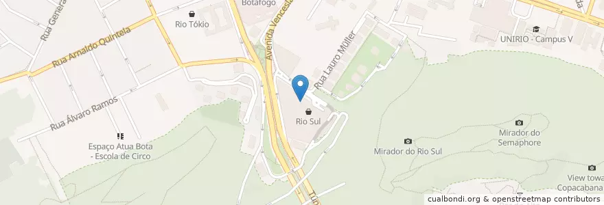 Mapa de ubicacion de Outback - steakhouse en Brasil, Região Sudeste, Rio De Janeiro, Região Metropolitana Do Rio De Janeiro, Região Geográfica Imediata Do Rio De Janeiro, Região Geográfica Intermediária Do Rio De Janeiro, Rio De Janeiro.