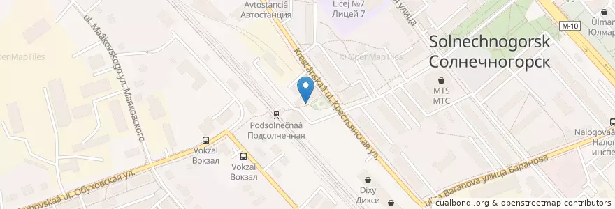 Mapa de ubicacion de Шаурма en 러시아, Центральный Федеральный Округ, Московская Область, Городской Округ Солнечногорск.