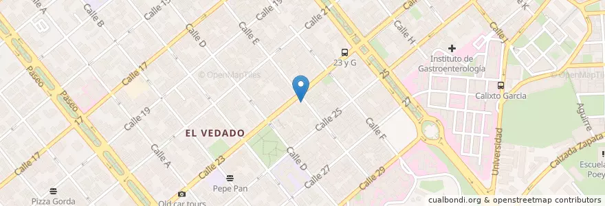 Mapa de ubicacion de Pizza en 古巴, La Habana, Plaza De La Revolución.
