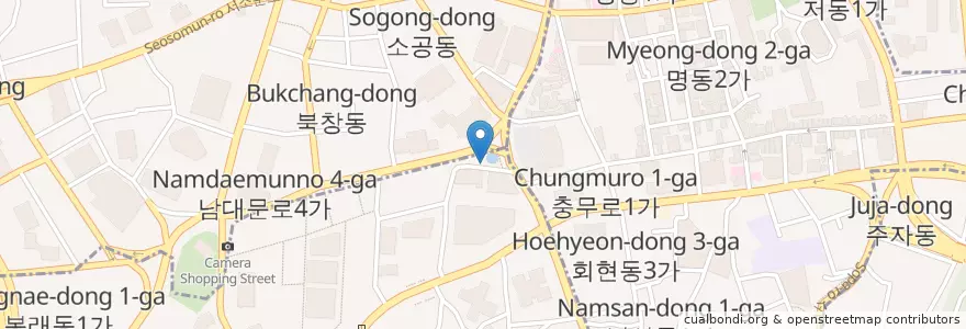 Mapa de ubicacion de 신세계백화점 본점 앞 en 韩国/南韓, 首尔, 中區.