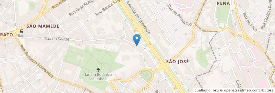 Mapa de ubicacion de Red Frog - Speakeasy Bar en Portugal, Metropolregion Lissabon, Lissabon, Großraum Lissabon, Lissabon, Santo António.