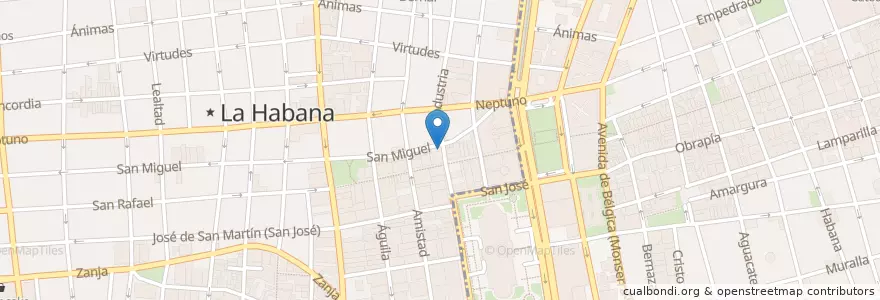 Mapa de ubicacion de Mango Habana en كوبا, La Habana, La Habana Vieja, Centro Habana.