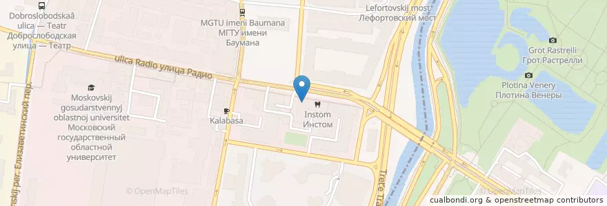 Mapa de ubicacion de Российский новый университет (РосНОУ) en Russia, Central Federal District, Moscow, Central Administrative Okrug, Basmanny District.